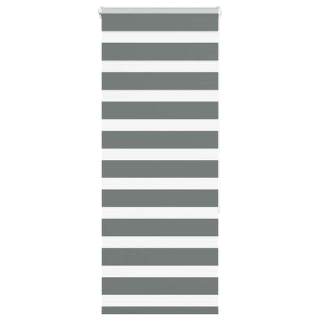VidaXL store enrouleur zèbre 65x150 cm largeur de tissu 60,9 cm gris foncé
