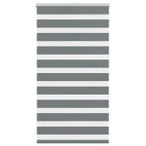 VidaXL store enrouleur zèbre 75x150 cm largeur de tissu 70,9 cm gris foncé