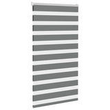 VidaXL store enrouleur zèbre 75x150 cm largeur de tissu 70,9 cm gris foncé