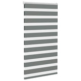 VidaXL store enrouleur zèbre 80x150 cm largeur de tissu 75,9 cm gris foncé