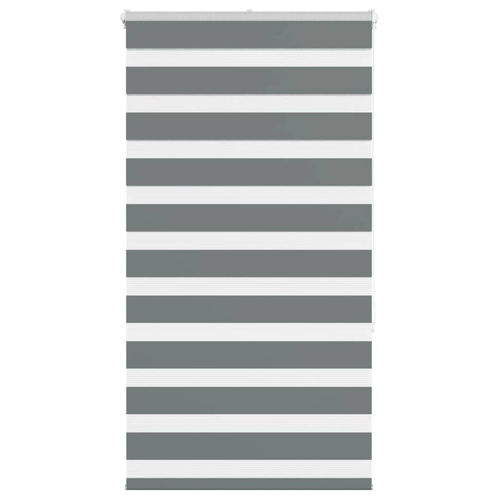 VidaXL store enrouleur zèbre 85x150 cm largeur de tissu 80,9 cm gris foncé