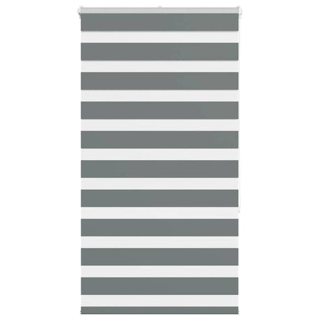 VidaXL store enrouleur zèbre 85x150 cm largeur de tissu 80,9 cm gris foncé