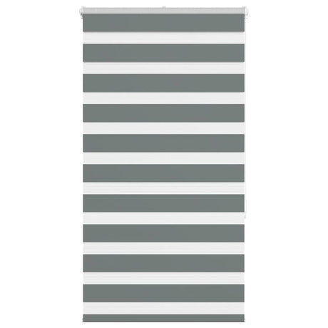 VidaXL store enrouleur zèbre 90x150 cm largeur de tissu 85,9 cm gris foncé