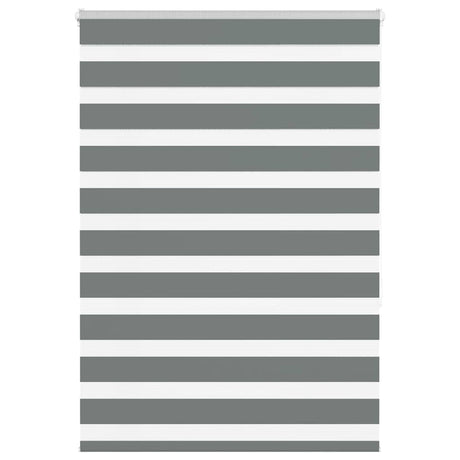 VidaXL store enrouleur zèbre 100x150 cm largeur de tissu 95,9 cm gris foncé