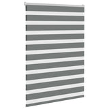 VidaXL store enrouleur zèbre 100x150 cm largeur de tissu 95,9 cm gris foncé