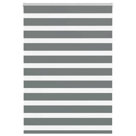 VidaXL store enrouleur zèbre 105x150 cm largeur de tissu 100,9 cm gris foncé