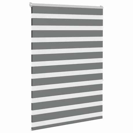 VidaXL store enrouleur zèbre 105x150 cm largeur de tissu 100,9 cm gris foncé