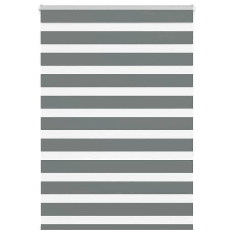 VidaXL store enrouleur zèbre 115x150 cm largeur de tissu 110,9 cm gris foncé