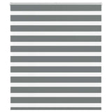 Vidaxl zebra rullo cieco 105x150 cm larghezza del tessuto 100,9 cm grigio scuro