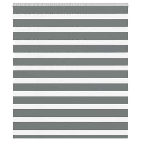 Vidaxx store enrouleur zèbre 130x150 cm largeur de tissu 125,9 cm gris foncé