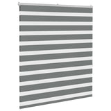 Vidaxx store enrouleur zèbre 130x150 cm largeur de tissu 125,9 cm gris foncé