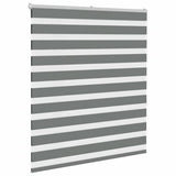 VidaXL store enrouleur zèbre 135x150 cm largeur de tissu 130,9 cm gris foncé