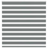 VidaXL store enrouleur zèbre 140x150 cm largeur de tissu 135,9 cm gris foncé