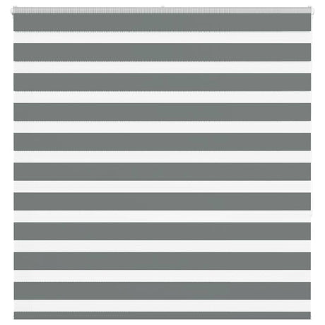 VidaXL store enrouleur zèbre 140x150 cm largeur de tissu 135,9 cm gris foncé