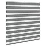VidaXL store enrouleur zèbre 145x150 cm largeur de tissu 140,9 cm gris foncé