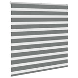 VidaXL store enrouleur zèbre 150x150 cm largeur de tissu 145,9 cm gris foncé