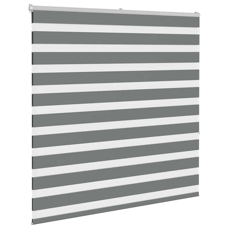 VidaXL store enrouleur zèbre 150x150 cm largeur de tissu 145,9 cm gris foncé