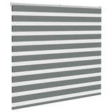 VidaXL store enrouleur zèbre 155x150 cm largeur de tissu 150,9 cm gris foncé
