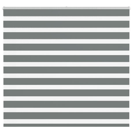 VidaXL store enrouleur zèbre 160x150 cm largeur de tissu 155,9 cm gris foncé