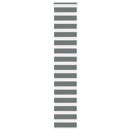 VidaXL store enrouleur zèbre 40x200 cm largeur de tissu 35,9 cm gris foncé