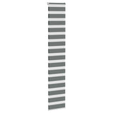 VidaXL store enrouleur zèbre 40x200 cm largeur de tissu 35,9 cm gris foncé
