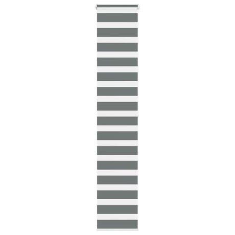 VidaXL store enrouleur zèbre 45x200 cm largeur de tissu 40,9 cm gris foncé