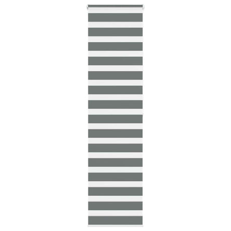 VidaXL store enrouleur zèbre 60x200 cm largeur du tissu gris foncé 55,9 cm