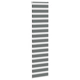 Vidaxx store enrouleur zèbre 70x200 cm largeur de tissu 65,9 cm gris foncé