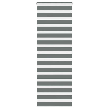VidaXL store enrouleur zèbre 80x200 cm largeur de tissu 75,9 cm gris foncé