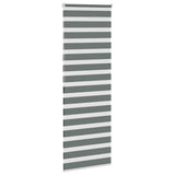 VidaXL store enrouleur zèbre 80x200 cm largeur de tissu 75,9 cm gris foncé