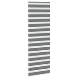 VidaXL store enrouleur zèbre 85x200 cm largeur de tissu 80,9 cm gris foncé