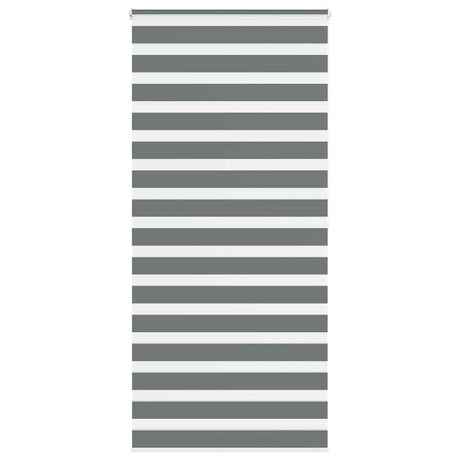 VidaXL store enrouleur zèbre 95x200 cm largeur de tissu 90,9 cm gris foncé