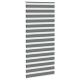 VidaXL store enrouleur zèbre 105x200 cm largeur de tissu 100,9 cm gris foncé