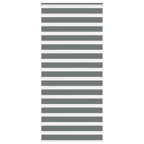 VidaXL store enrouleur zèbre 115x200 cm largeur de tissu 110,9 cm gris foncé