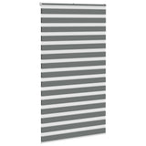 Vidaxl Zebra Roller Blind 120x200 cm Stof bredde 115,9 cm mørkegrå