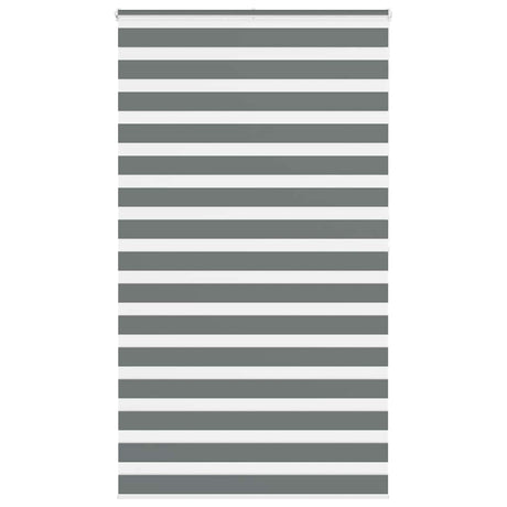 VidaXL store enrouleur zèbre 130x200 cm largeur de tissu 125,9 cm gris foncé