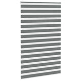 Vidaxl Zebra Roller Blind 140x200 cm stoffbredde 135,9 cm mørk grå