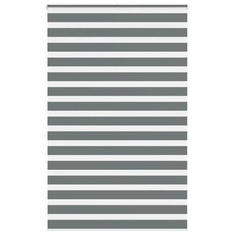 VidaXL store enrouleur zèbre 145x200 cm largeur de tissu 140,9 cm gris foncé