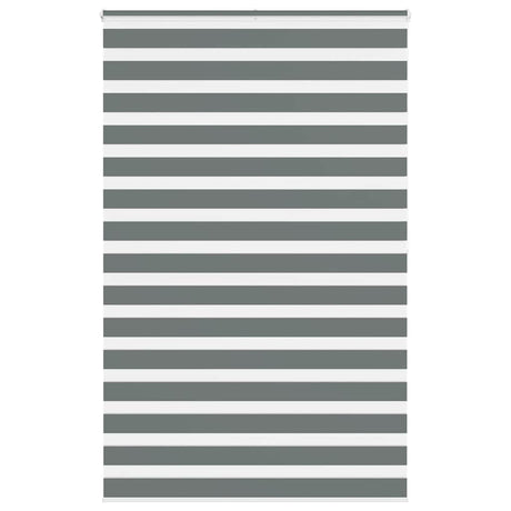 VidaXL store enrouleur zèbre 150x200 cm largeur de tissu 145,9 cm gris foncé