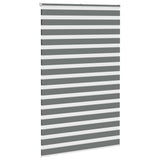 VidaXL store enrouleur zèbre 150x200 cm largeur de tissu 145,9 cm gris foncé