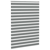 VidaXL store enrouleur zèbre 155x200 cm largeur de tissu 150,9 cm gris foncé