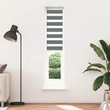 Vidaxl Zebra Roller Blind 40x230 cm ancho de tela 35.9 cm de gris oscuro