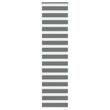 VidaXL store enrouleur zèbre 55x230 cm largeur de tissu 50,9 cm gris foncé