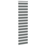 VidaXL store enrouleur zèbre 55x230 cm largeur de tissu 50,9 cm gris foncé