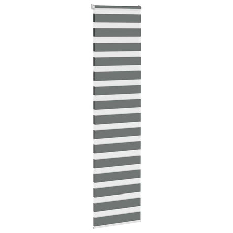 Vidaxx store enrouleur zèbre 65x230 cm largeur de tissu 60,9 cm gris foncé
