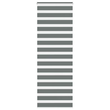 VidaXL store enrouleur zèbre 80x230 cm largeur de tissu 75,9 cm gris foncé