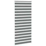 VidaXL store enrouleur zèbre 95x230 cm largeur de tissu 90,9 cm gris foncé