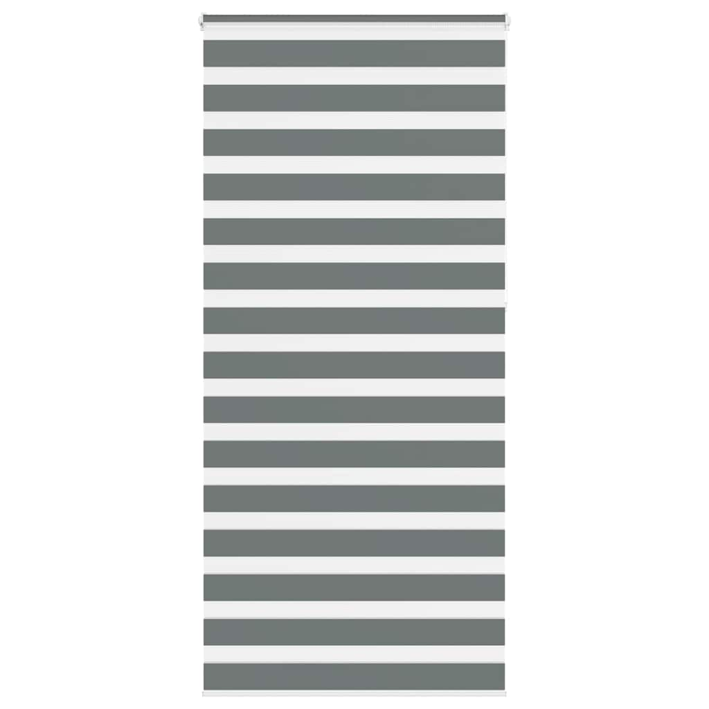 Vidaxl Zebra Rouleau aveugle 115x230 cm Largeur de tissu 110,9 cm gris foncé