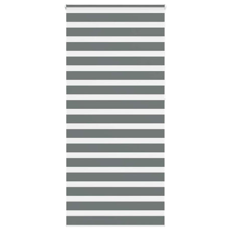 VidaXL store enrouleur zèbre 115x230 cm largeur de tissu 110,9 cm gris foncé