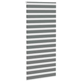 Vidaxl Zebra Rouleau aveugle 115x230 cm Largeur de tissu 110,9 cm gris foncé